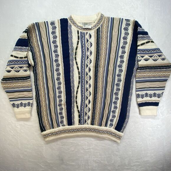 Torallie Australia Other - Torallie Australia Mens XL Pure Merino Wool Fair Isle‎ Striped Crew Neck Sweater